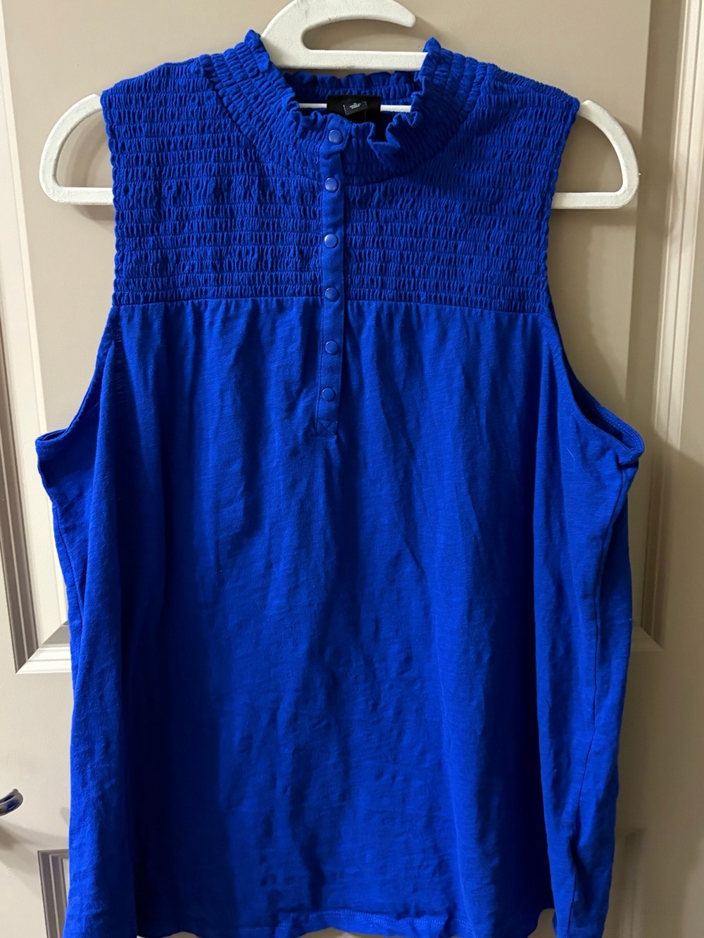 Torrid Sleeveless Smocked Yoke Top - Blue